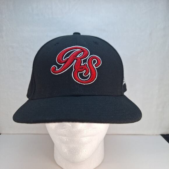 New Era 59Fifty Room Service Hat Cap Size 7 3/4 Fitted Black Red Embroidered - Picture 1 of 7
